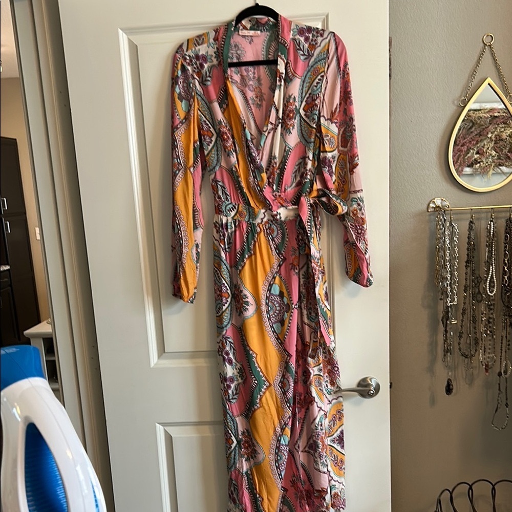 NWT Floral Wrap Maxi Dress